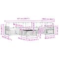 vidaXL Záhradná súprava gaučov 6 ks Biela a antracitová Polyester