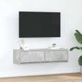 vidaXL TV skrinka 100 x 31 x 25,5 cm Betónovo sivá Kompozitné drevo