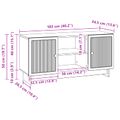 vidaXL TV skrinka 102 x 34,5 x 50 cm Dymový dub Kompozitné drevo