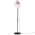 vidaXL Podlahová lampa 25 W šmuhovaná červená 150 cm E27
