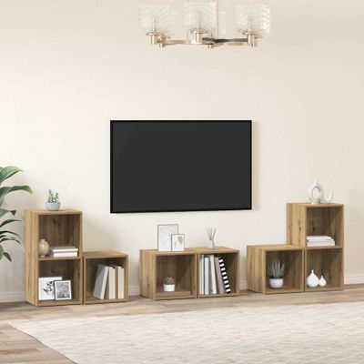 vidaXL Zostava TV skriniek 6 pcs Remeselný dub Kompozitné drevo