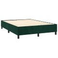 vidaXL Posteľný rám boxsping s matracom tmavozelený 140x200 cm zamat