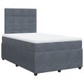 vidaXL Posteľný rám boxspring s matracom tmavosivý 90x190 cm zamat