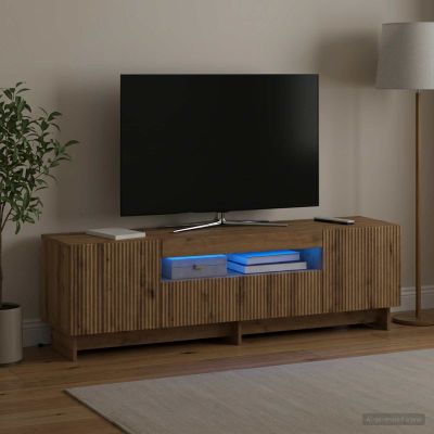 vidaXL LED TV kabinet Dub artisan Kompozitné drevo