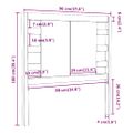 vidaXL Čelo postele sivé 96x4x100 cm masívna borovica