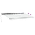 vidaXL Automaticky zaťahovacia markíza antracit a biela 500x350 cm