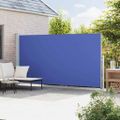 vidaXL Zaťahovacia bočná markíza na terasu 200x500 cm modrá