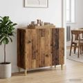 vidaXL Servírovacia skriňa Staré drevo 89 x 34,5 x 80 cm