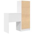 vidaXL Stôl Biela 105,5 x 34 x 127 cm 2 ks