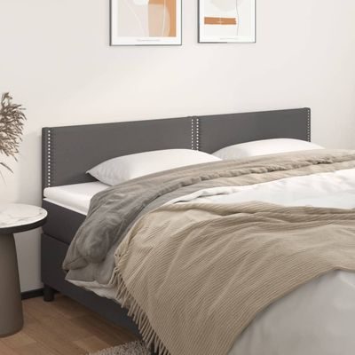 vidaXL Čelá postelí sivé 200x5x78/88 cm umelá koža