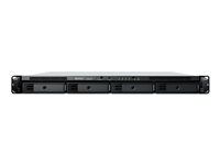 Server NAS – 4 pozície – na upevnenie na regál – SATA 6Gb/s – RAID 0, 1, 5, 6, 10, JBOD – RAM 2 GB – Gigabit Ethernet – iSCSI podpora – 1U