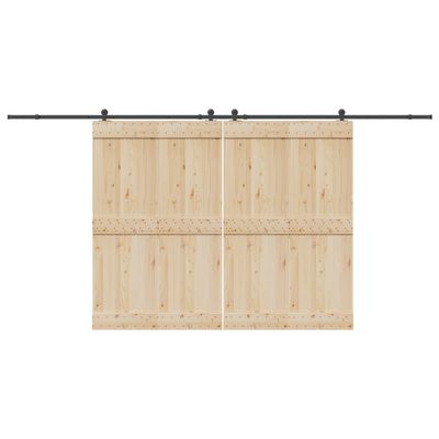 vidaXL Kovanie na posuvné dvere čierne 427 cm oceľové