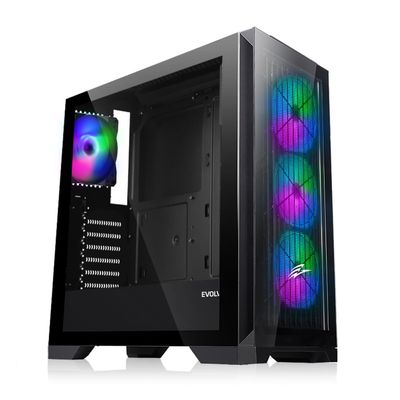 EVOLVEO Ptero Q2G, ATX/4x ARGB 120/sklo čelo+bok