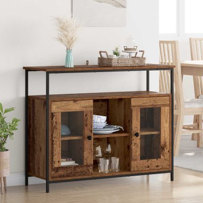 vidaXL Servírovacia skriňa Staré drevo 100 x 35 x 80 cm