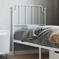 vidaXL Kovové náhradné čelo postele biele 75 cm