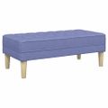 vidaXL lavička s vankúšom Modrá džínovina 113 x 57 x 39 cm látka
