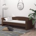 vidaXL Pohovka s matracom a USB hnedá látková 90x200 cm