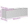 vidaXL Záhradné kvetináče 3 nádoby 2 ks čierne 105x30x32 cm polyratan
