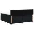 vidaXL Posteľ s boxspringom a matracom a LED Čierna 200 x 200 cm Látka