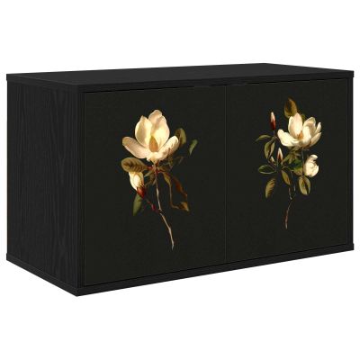 vidaXL Nástenný TV kabinet BREMEN 69 x 33 x 40 cm Čierny dub