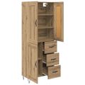 vidaXL Highboard Remeselný dub 69,5 x 34 x 180 cm Kompozitné drevo