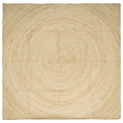 vidaXL Kusové koberce Biela 200 x 200 cm Juta