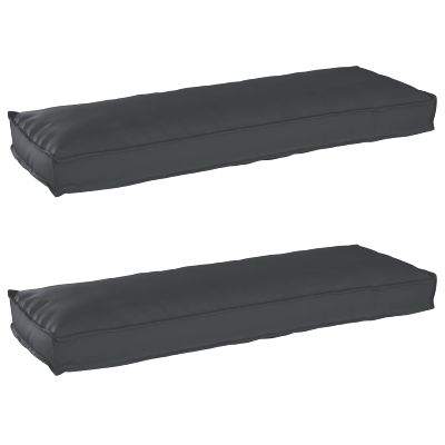 vidaXL Sada vankúšov na palete 2 pcs Čierna 120 x 40 x 8 cm