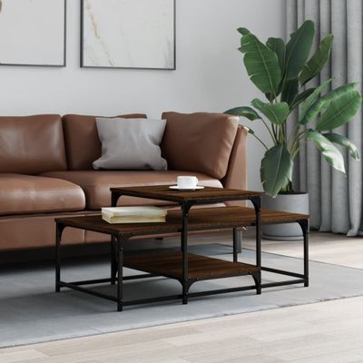 vidaXL Konferenčný stolík hnedý dub 102x60x45 cm kompozitné drevo