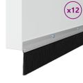 vidaXL Kefkové tesnenia na dvere s montážou na skrutky 12 ks 100 cm