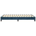 vidaXL Posteľný rám s boxspringom tmavomodrý 120x200 cm zamat