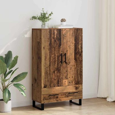 vidaXL Highboard Staré drevo 69,5 x 30 x 115 cm Kompozitné drevo