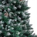 vidaXL Umelý vianočný stromček s LED a setom gulí a šiškami 210 cm