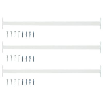vidaXL Nastaviteľná bezpečnostná tyč na okno 3 pcs Biely Oceľ