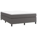 vidaXL Posteľný rám s boxspringom sivý 140x200 cm umelá koža