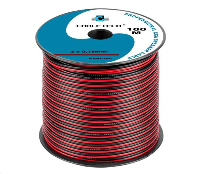 Kábel dvojlinka Cabletech KAB0390 2x 0,75 mm červeno-rudá CCA