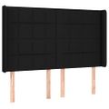 vidaXL Posteľ boxsping s matracom a LED čierna 140x200 cm látka