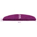 vidaXL Samolepiace schodové rohože 15 ks 80 x 24,5 x 3,5 cm Fialová