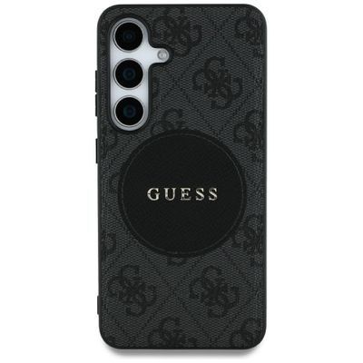 Guess HC MagSafe PU 4G Circle Classic Logo case for Samsung Galaxy S25 Ultra black