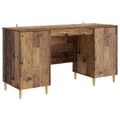 vidaXL Stôl Staré drevo 142,5 x 50 x 75 cm Kompozitné drevo