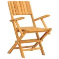 vidaXL Skladacie stoličky 6 ks 55x61x90 cm masívne teakové drevo