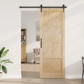 vidaXL Posuvné dvere ORKDAL 83 x 232 cm Borovicový masív Prírodná