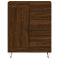 vidaXL Vysoká skrinka hnedý dub 69,5x34x180 cm spracované drevo