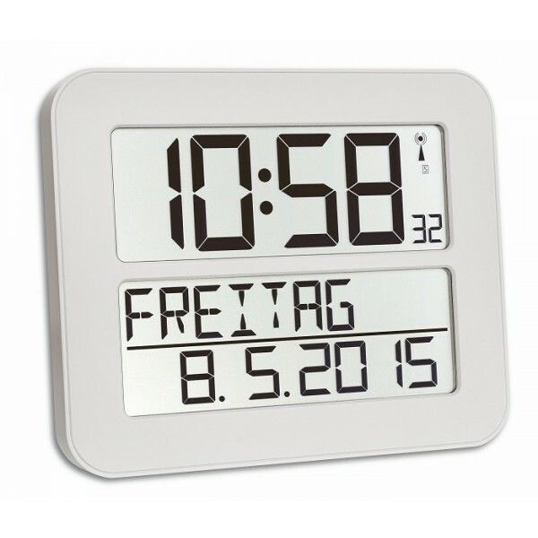60.4512.02 TFA TimeLine MAX Rádiom riadené digitálne hodiny, čierne