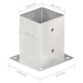 vidaXL Kotvy na stĺpiky 4 ks 101 mm galvanizovaný kov