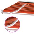 vidaXL Automatická markíza s LED a senzorom vetra oranžovo-hnedá