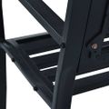 vidaXL Záhradná lavička 125 cm, čierna, oceľ