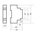 Spínač súmrakový F&F AZ-112 PLUS, 2-1000lux, 16A, 230V, s externým čidlom, IP65, sivý, na DIN