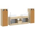 vidaXL Sada kúpeľňového nábytku 5 ks Dub sonoma 33 x 34,5 x 100 cm