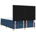 vidaXL LED box s pružinami s čelnou doskou Modrá 140 x 200 cm látka