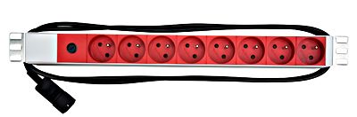 Napájací panel PDU 19'',8xČSN,1xC14,10A,1U,kábel 2m